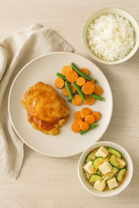 Kit Oisixのミールキットで調理された2品の食事例