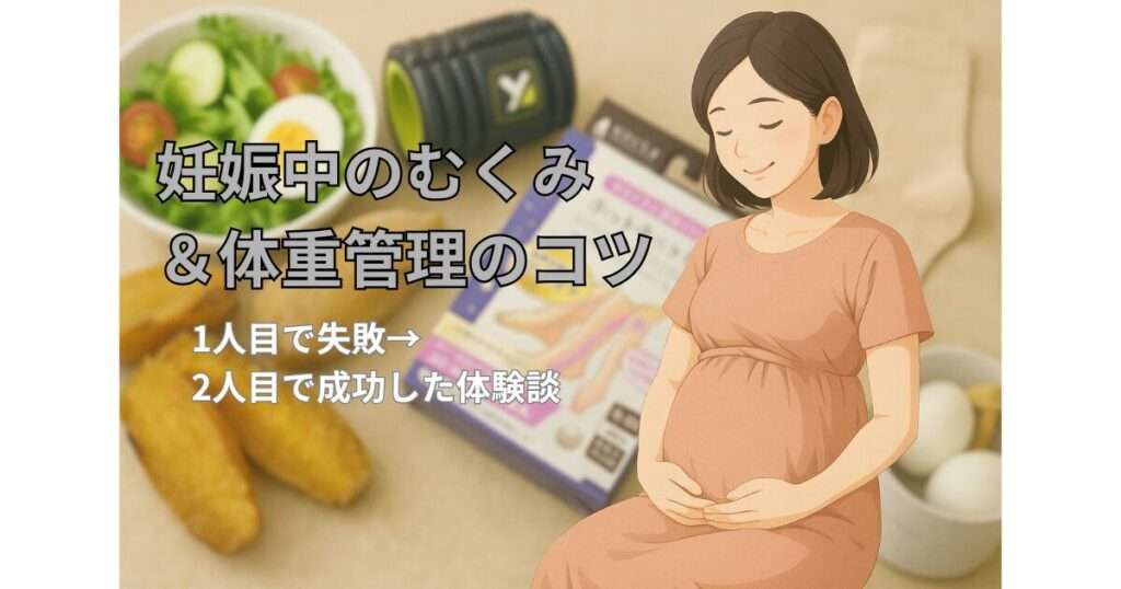 妊娠中のむくみと体重管理に悩む妊婦さんのイメージ