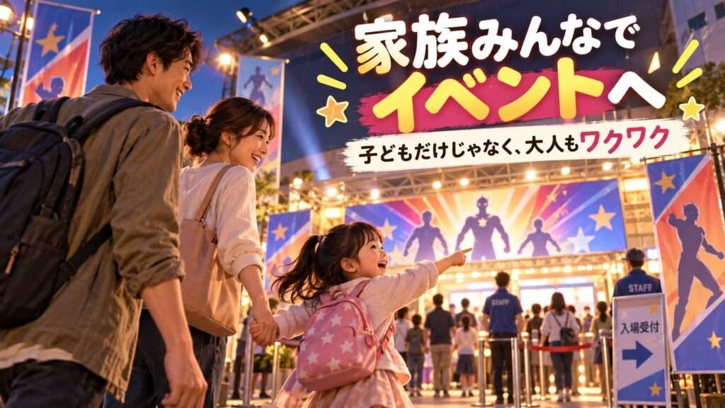 子どもだけでなく家族みんなでイベントを楽しみにしている様子